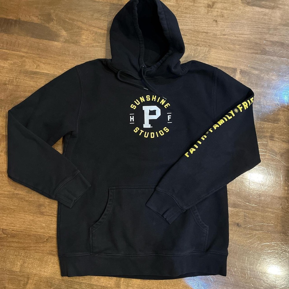 Portland gear black sunshine hoodie lg flower artsy cotton butterfly fairy